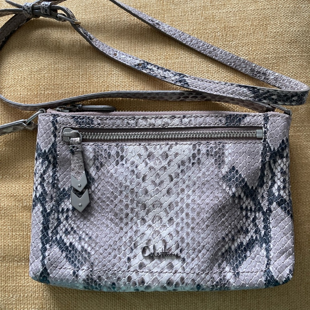 Cross body Cole Haan bag. Snake skin pattern
